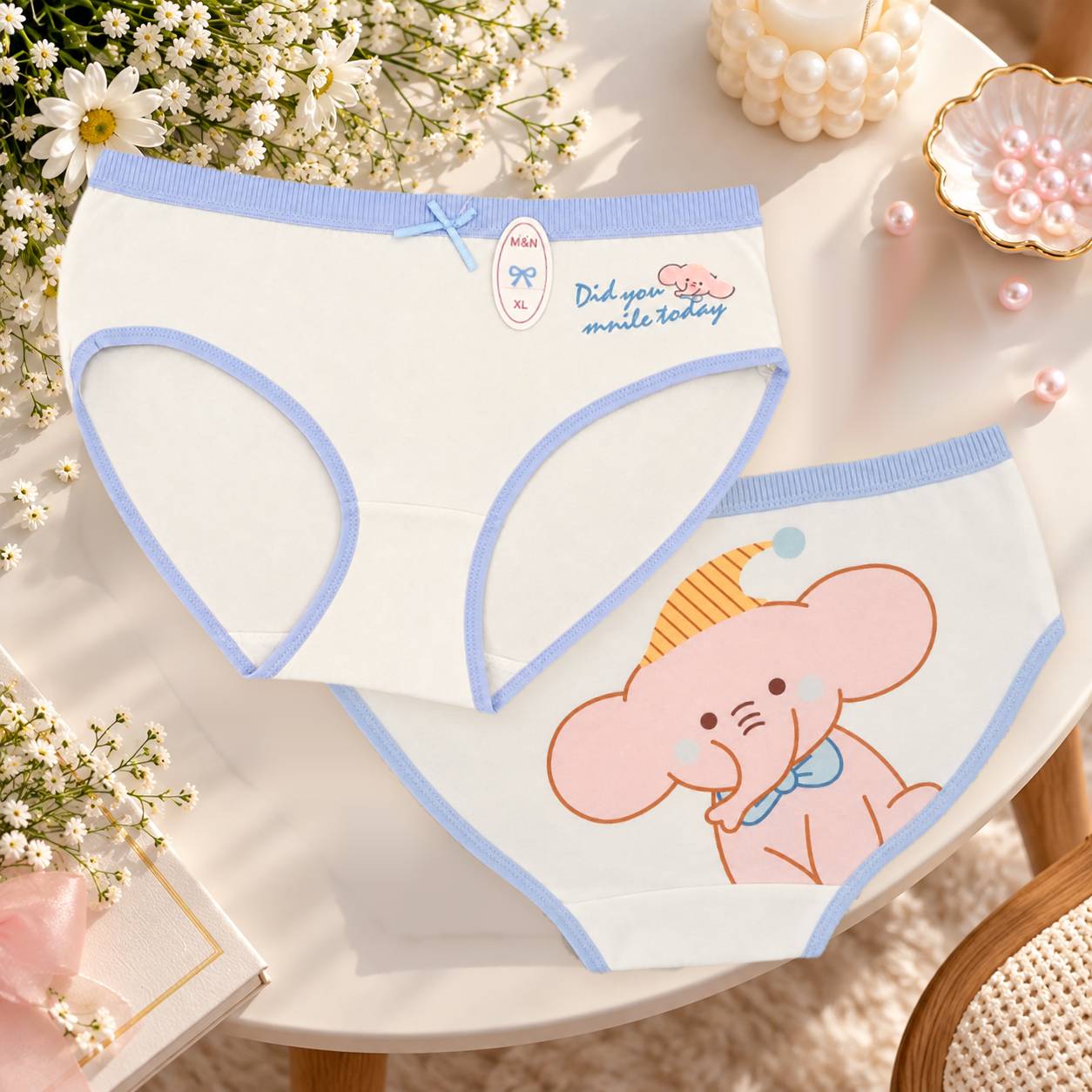 شورت نخی عروسکی طرح فیلelephant